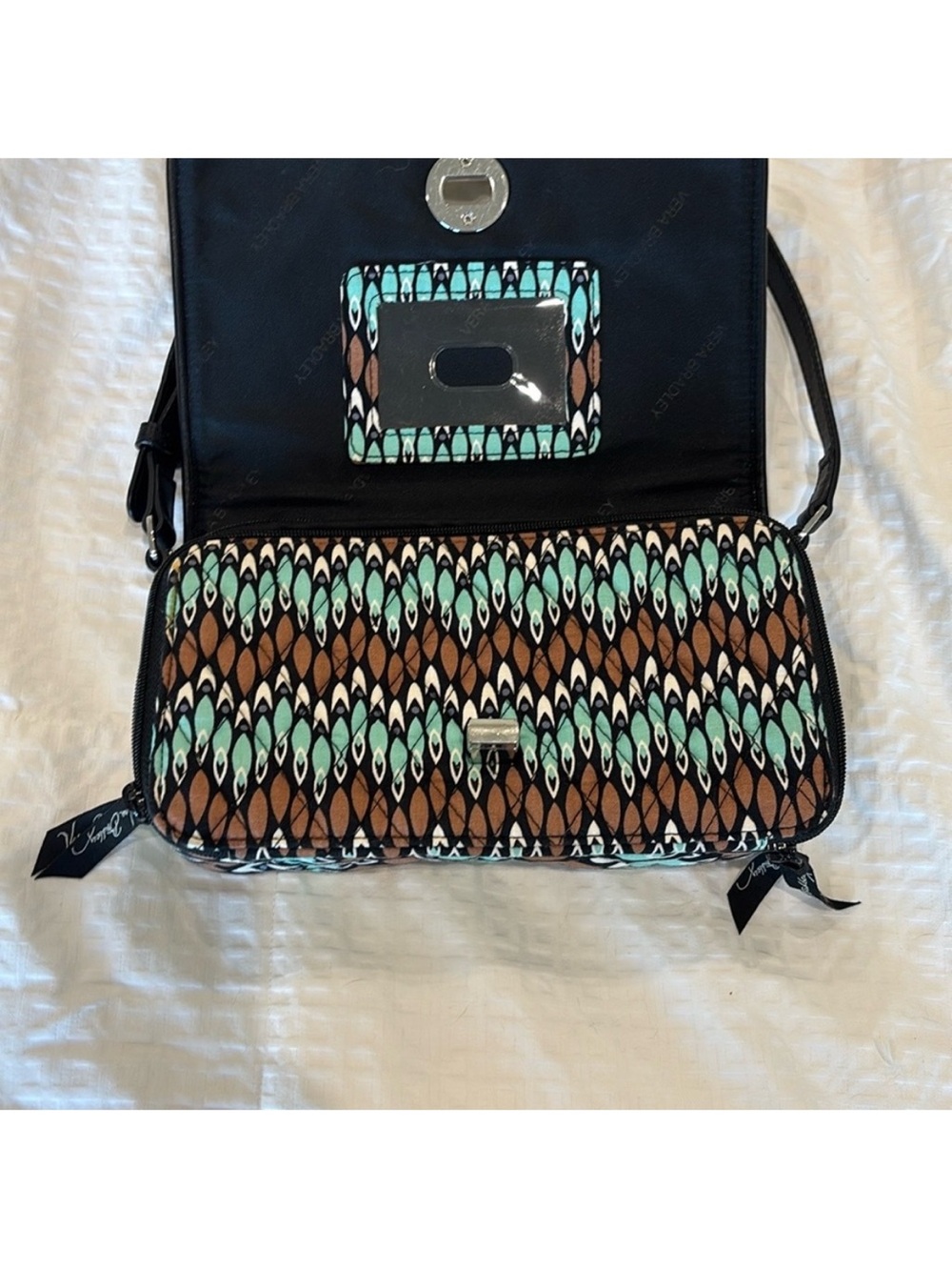 Beautiful Sierra Stream Vera Bradley Turn Lock Crossbody Bag - Picture 4 of 13